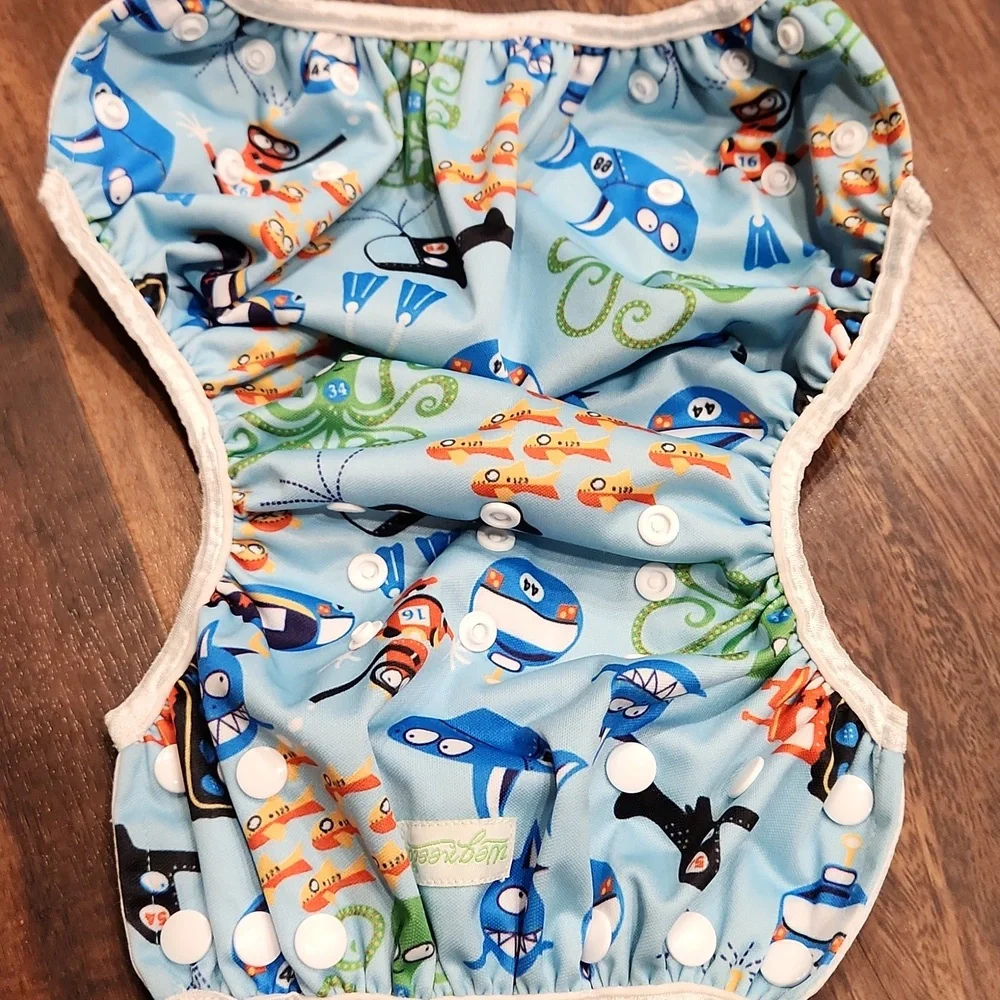 Blue Kids Swim Diaper/ Reusable Diaper Linner